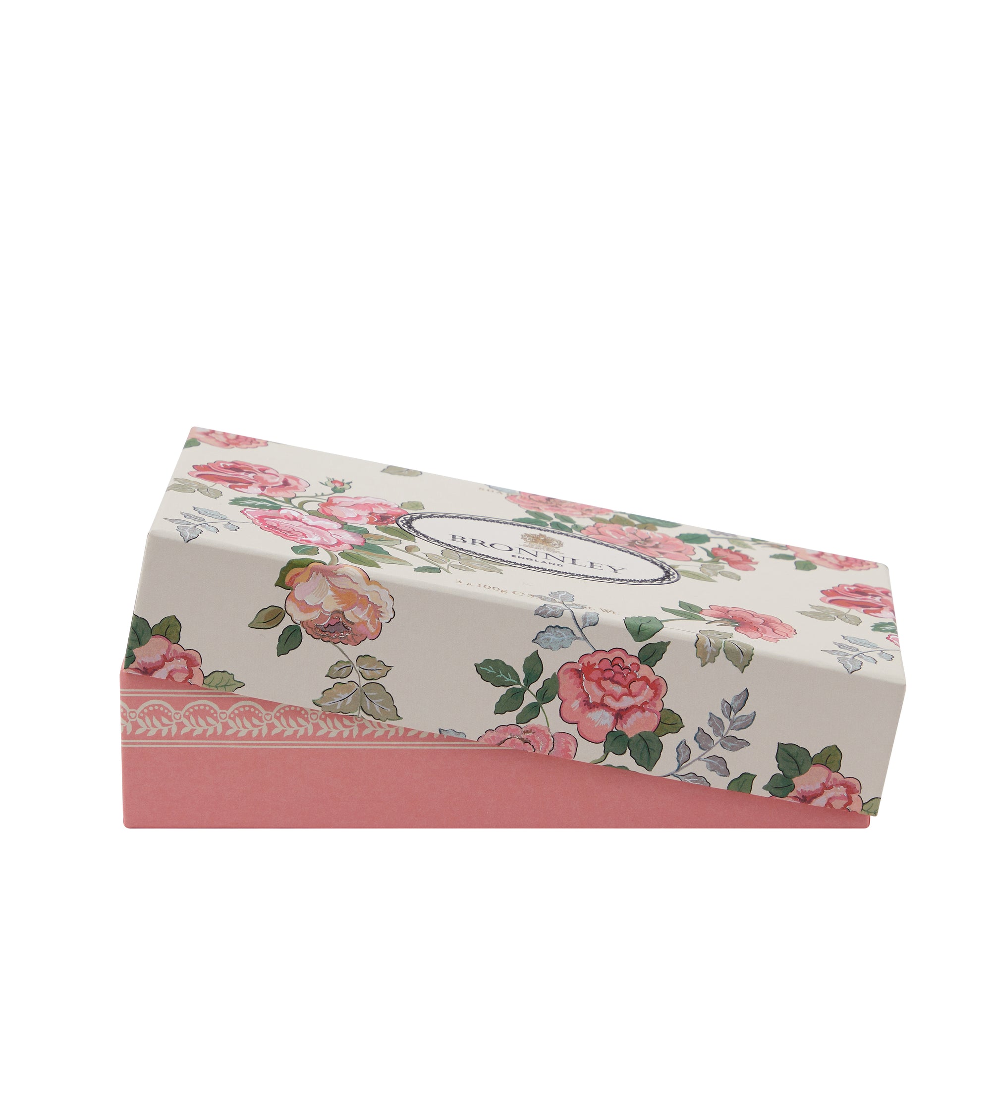 Bronnley Rose luxury gift box, 3 soaps, hand balm &amp; a ceramic coaster