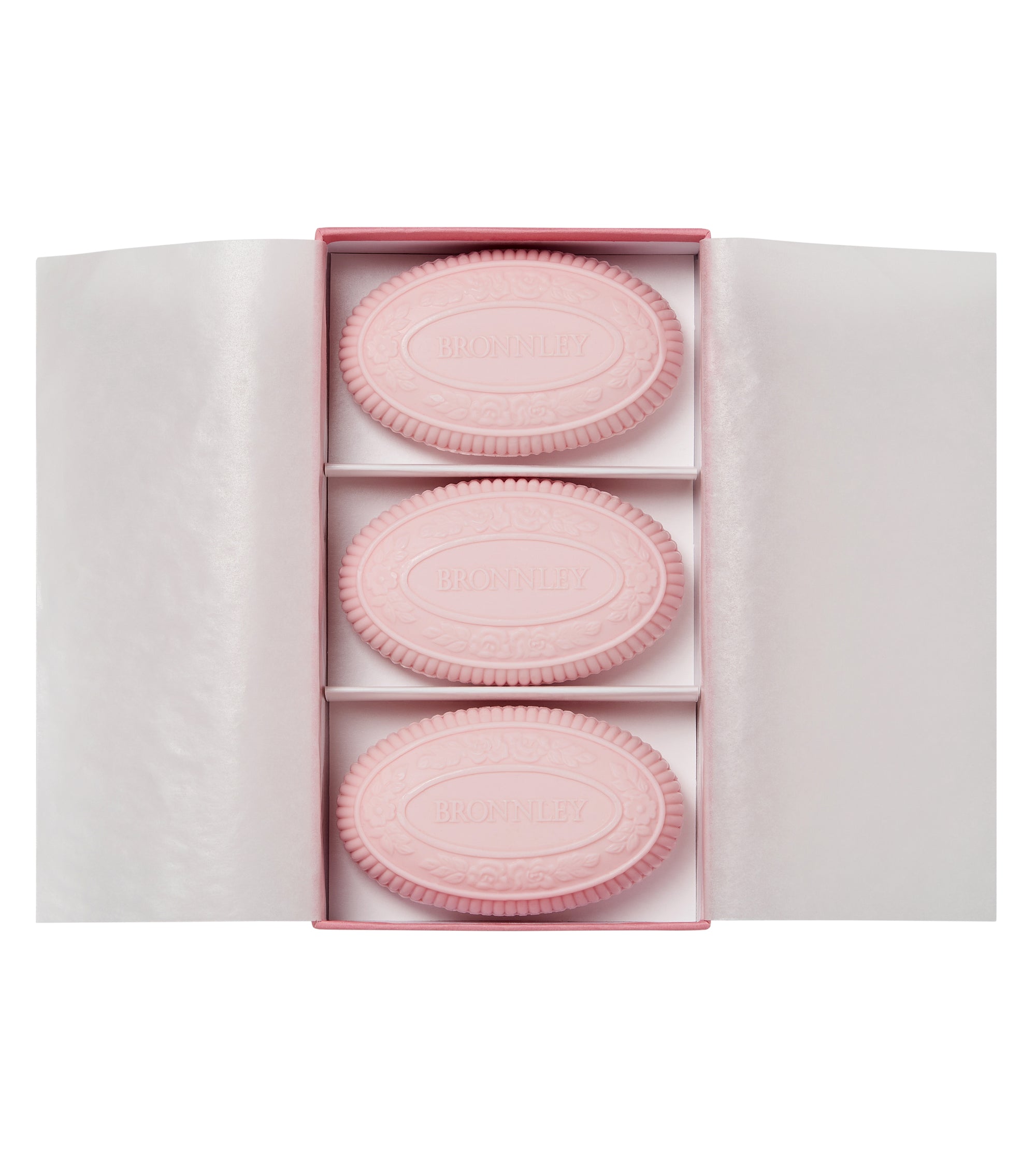 Bronnley Rose luxury gift box, 3 soaps, hand balm &amp; a ceramic coaster