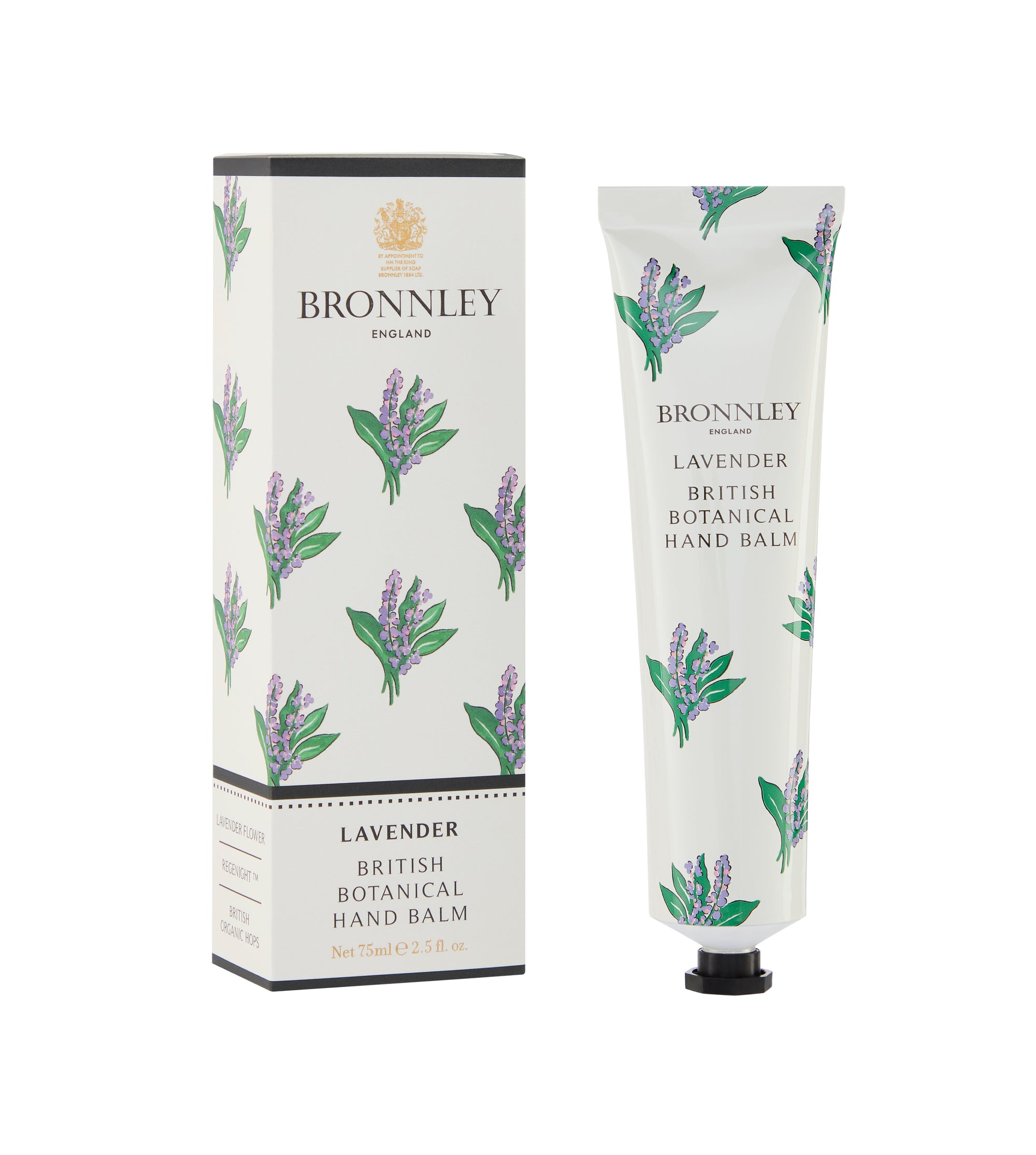 Bronnley Lavender luxury gift box, 3 soaps, hand balm &amp; a ceramic coaster