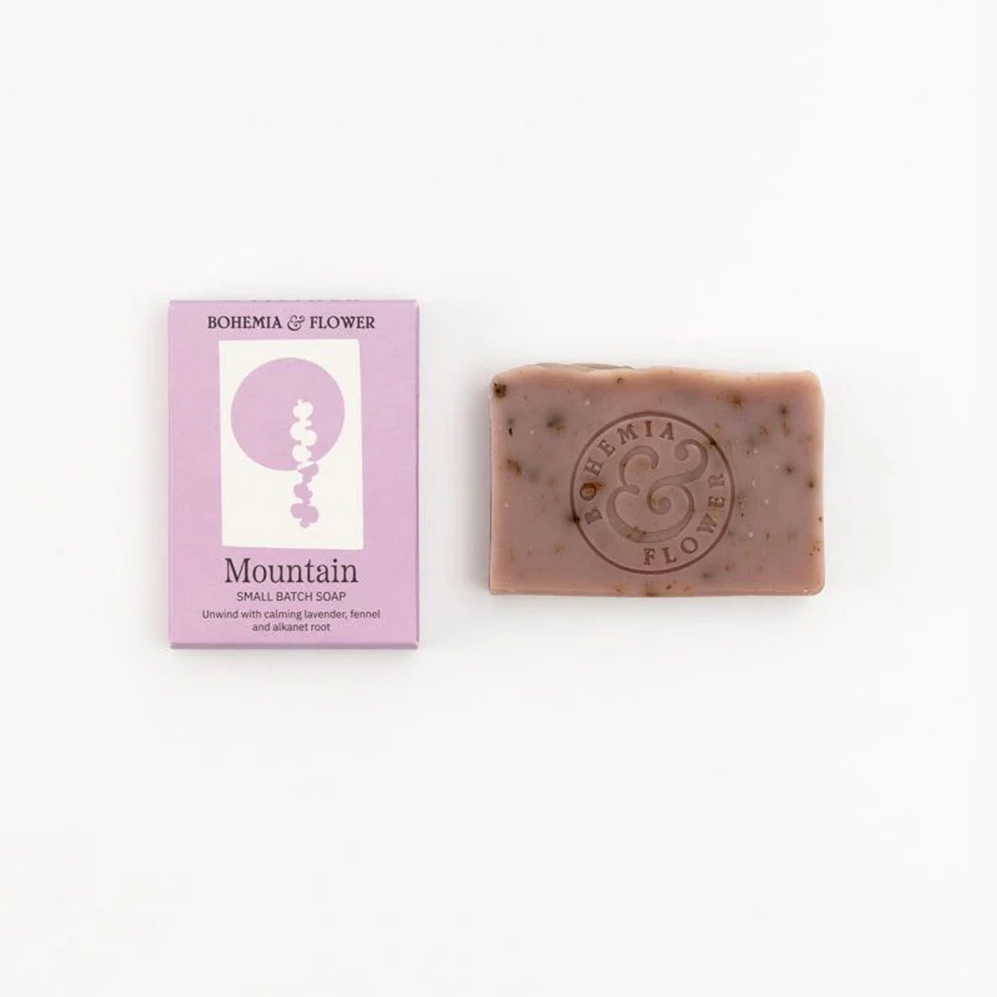 Lavender And Petitgrain British Botanical Gift Box. Reed Diffuser, Two Handmade Soaps And Ceramic Soap Dish