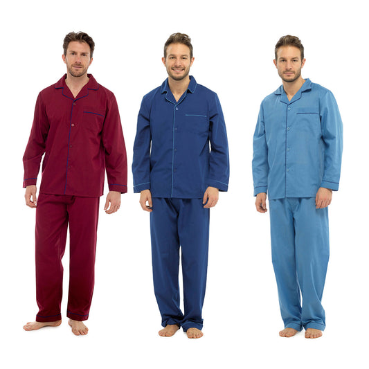 Men's easy-iron, traditional pyjamas