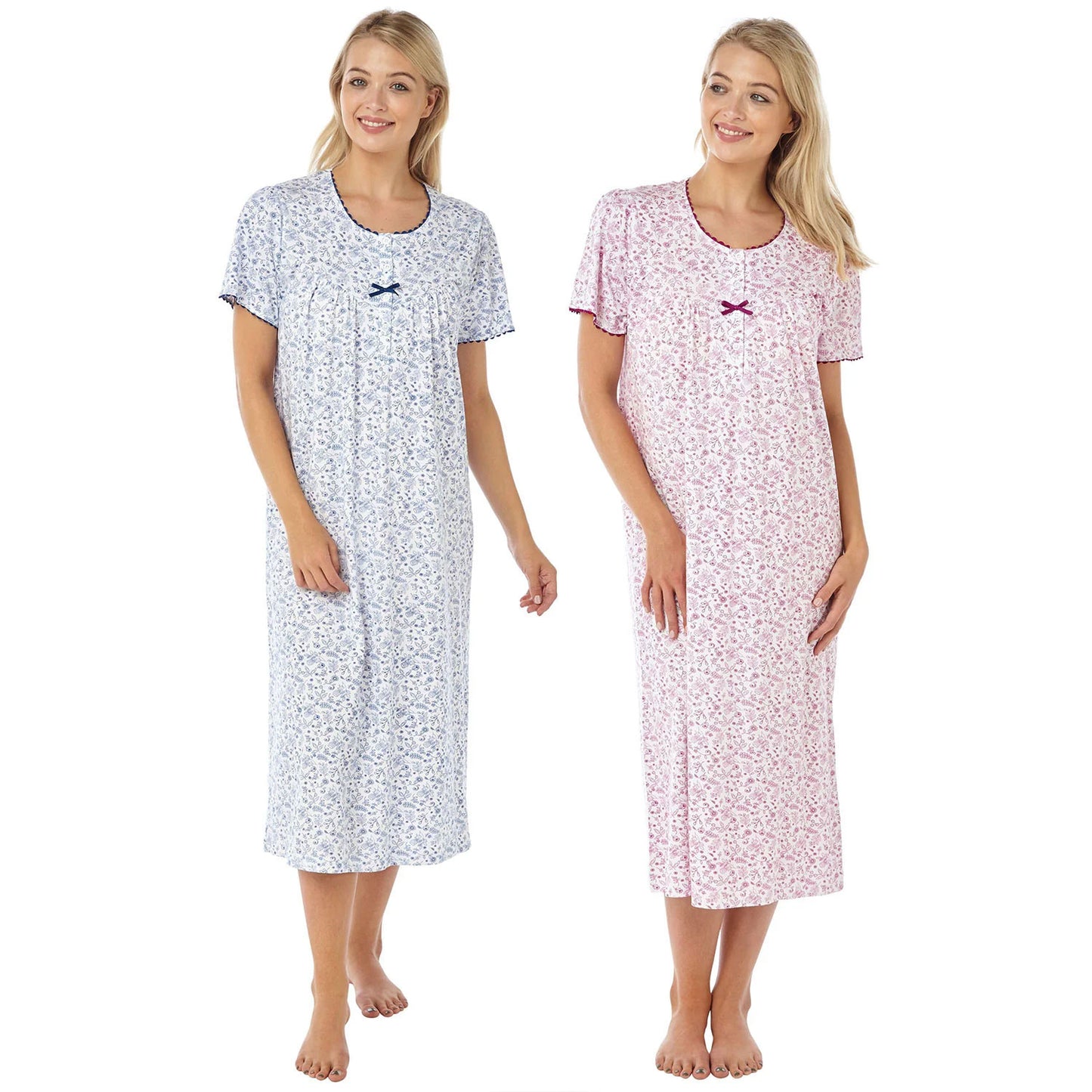 100% cotton jersey, short sleeve nightdress